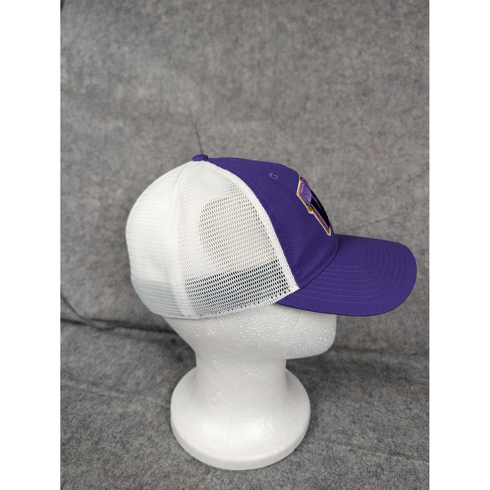 Nike Wilson High Tigers Football Purple White Mesh Trucker Hat Embroidered Cap - Picture 7 of 8